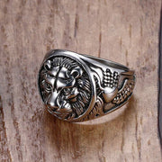Lion Head Gothic Cosplay Biker Aesthetic Rings