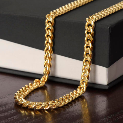 Cuban Link Chain Necklace, Father's Day Gift, Valentine's Day, Unique, Birthday, Thoughtful, Appreciation, Love, Perfect, Cherished, Elegant, Symbolic, Timeless