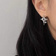 Asterism Rhinestone Lustrous Trinket Earrings